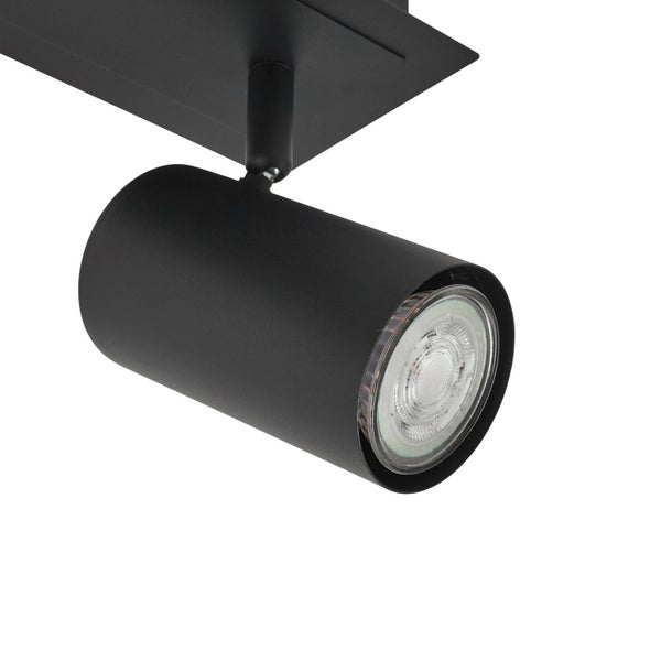 Lindby Strahler Joffrey (Modern) in Schwarz aus Metall (4 flammig, GU10) - Deckenlampe Deckenleuchte Lampe Spot Wohnzimmerleuchte