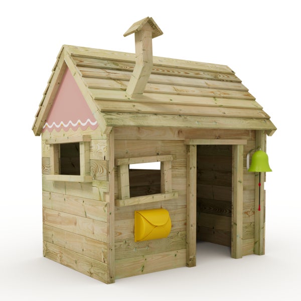 WICKEY Spielhaus für Kinder Inn mit Holzdach und Fenster  - pastellpink