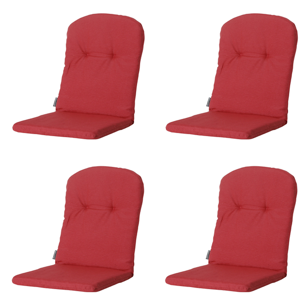 Stuhlauflage Stapelstuhl Panama ziegelrot - Ca. 96x45 cm - 4er-Set