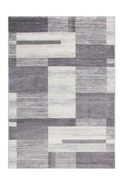 Kurzflor Teppich Jamil Silber Vintage 160 x 230 cm