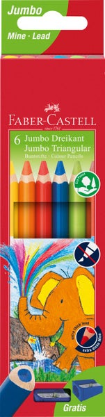 Faber-Castell Buntstifte Jumbo Dreikant 6er