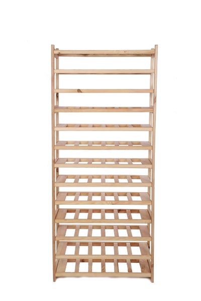 PROREGAL Weinregal SPREEWALD HxBxT 163x70x33cm 78 Flaschen auf 13 Ebenen Massives Kiefernholz Natur