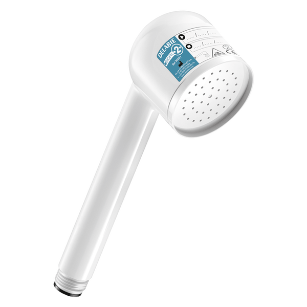 Delabie Biofil Duschkopf mit Bakterienfilter für hygienische Anwendungen.