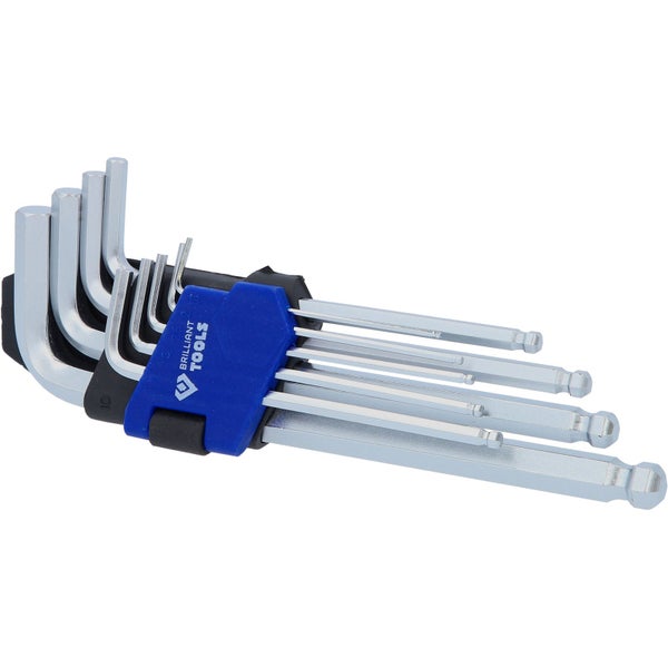 Brilliant Tools Logo. Satz Innensechskantschlüssel mit Kugelkopf