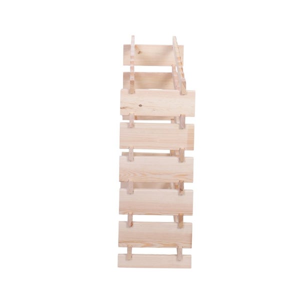 Weinregal VINOTECA FLEX PRO HxBxT 79x84x28cm 48 Flaschen auf 6 Ebenen Massives Kiefernholz Natur unbehandelt