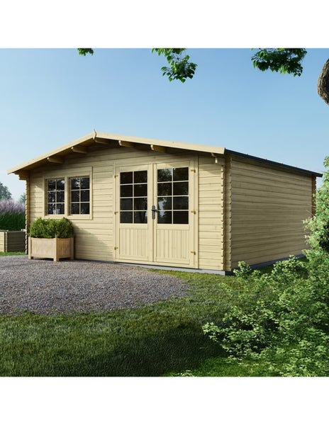 inefa Dachrinnensystem für Gartenhäuser und Carports in Kastenform und Halbrundform für Pultdächer und Satteldächer. inefa Logo.