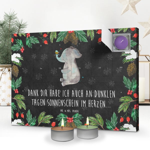 Mr. & Mrs. Panda Duftkerzen Adventskalender Elefant Biene - Schwarz