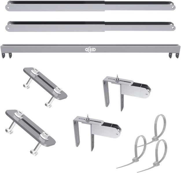 Gardinenstangenset mit Trägern und Kabelbindern