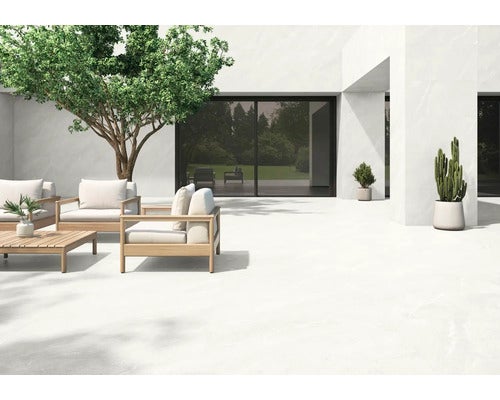 Wand- und Bodenfliese Dhara white 59,5x119,2cm mat