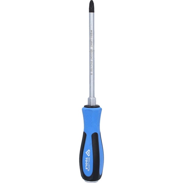 Schlitzschraubendreher mit blau-schwarzem Griff