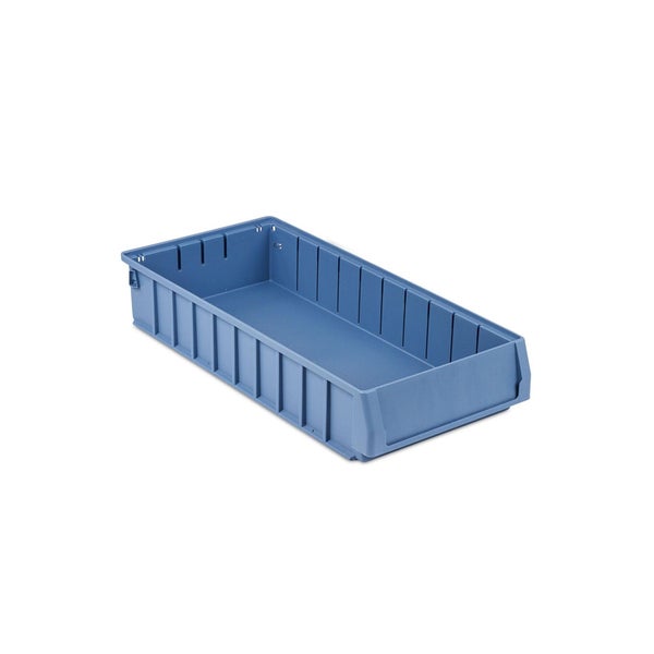 PROREGAL SparSet 5 x Regalkasten 500 BN Mit Etikett und Schutzhaube HxBxT 9 x 23,4 x 50 cm 7,8 Liter Sichtlagerkasten Sortimentskasten