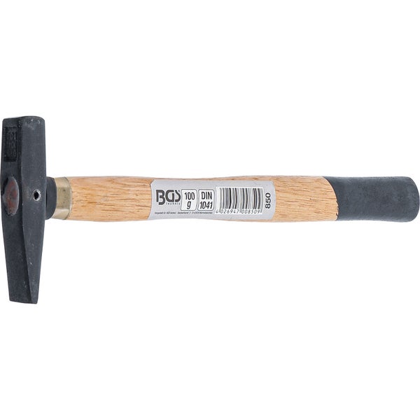 BGS Technic Schlosserhammer mit Holzstiel, 100 Gramm