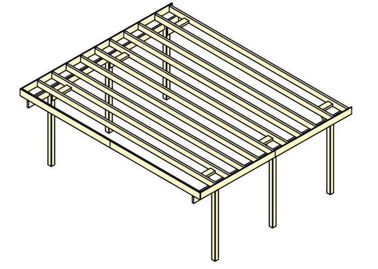 Alpholz Doppelcarport Salzburg Carport aus Holz, Unterstand Überdachung, Naturbelassen 6x7,3m