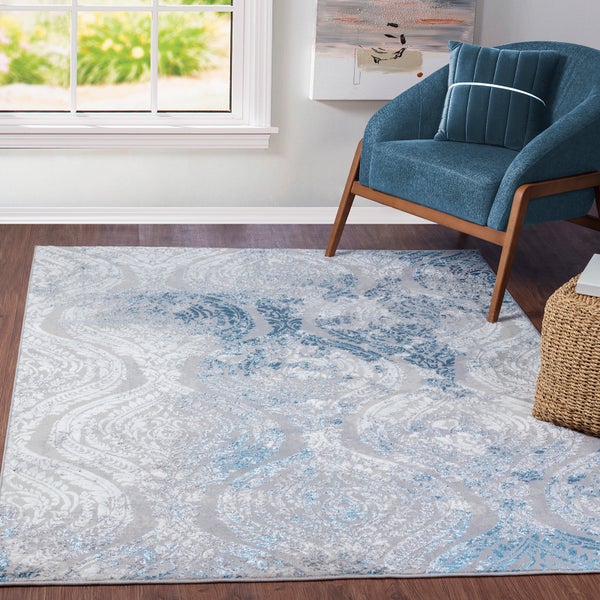 Vintage Orientalischer Teppich Grau/Blau 200x275 cm INGRID