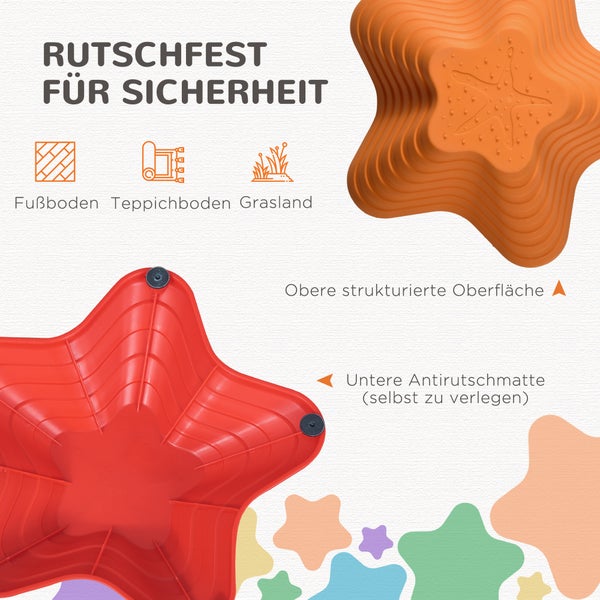 Outsunny Flusssteine, 6-tlg. Balanciersteine, 36,5L x 36,5B x 16H cm, Kunststoff, Gelb