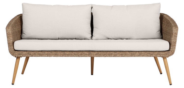 Johannes Gartensofa 3 pers. inkl. Auflagen, beige. 181 X 78 X 70 cm