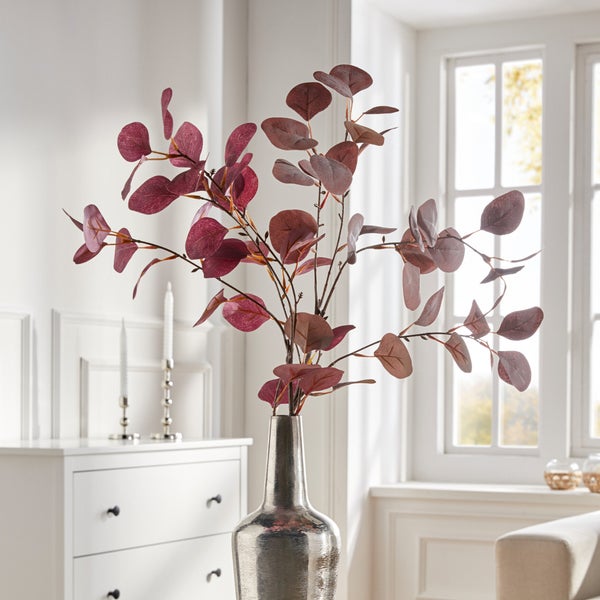 FRANK FLECHTWAREN | Eukalyptuszweig Mauve, 2er Set, KUNSTSTOFF, L: 85 cm