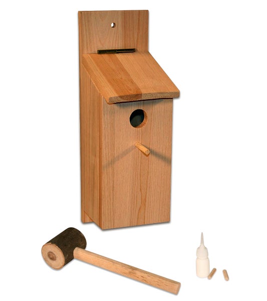 BigDean 3er Set Nistkasten Selbstbauset - 36 x 12 x 14 cm - Vogelhaus Vogelhäuschen Nisthaus Meisenhaus Kleinvögel Meisenkasten Bausatz