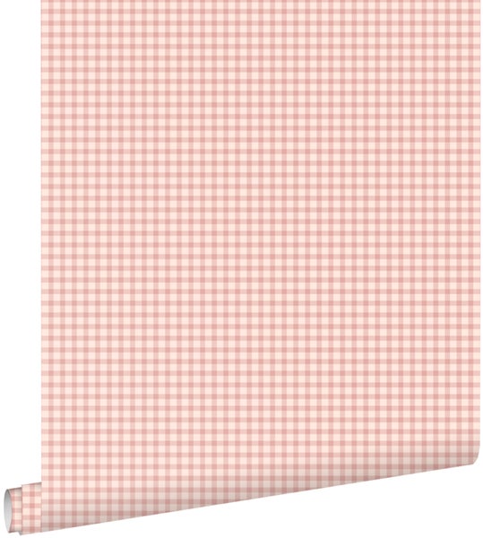 ESTAhome Tapete Streifenmuster Terrakottarosa - 50 x 900 cm - 131641