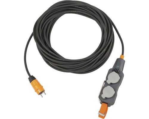 Profi Powerblock mit Kabel Brennenstuhl, 15 m IP54 4-fach, H07RN-F 3G1,5 schwarz