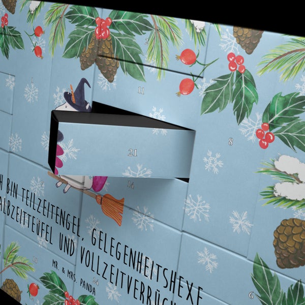 Mr. & Mrs. Panda Befüllbarer Adventskalender Einhorn Hexe - Blau Pastell