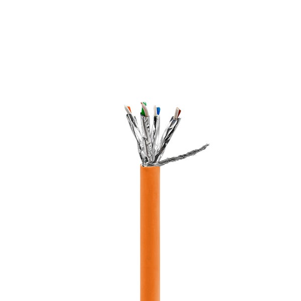ProfiPatch Netzwerkkabel Cat8 S/FTP RJ45 LAN Kabel LSZH Premium Ethernet Patchkabel 40GB 2000MHz orange 0,5m Switch Router Gaming Patchpanel