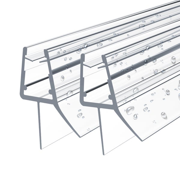 EMKE Ersatzdichtung Wasserabweiser Duschdichtung Schwallschutz Duschkabine Bad, 4-6mm Glas 800mm, 2 Stück