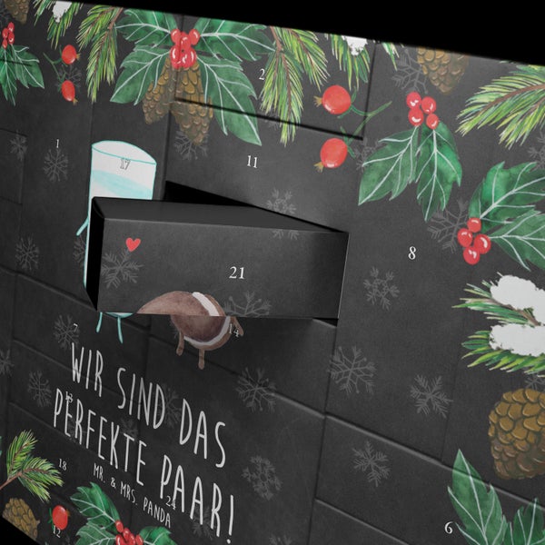 Mr. & Mrs. Panda Befüllbarer Adventskalender Milch Keks - Schwarz