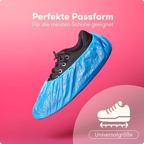 Schuhüberzieher Einweg (100 Stück) - Praktische Überzieher für Schuhe - Robuste Einweg Überschuhe für Hygiene und Schutz - Perfekt für Haushalt, Klinik, Labor und Handwerk