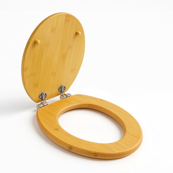Goliving WC-Sitz - Toilettensitz mit Deckel - Softclose - Universal - Inklusive Montageset - Holz - Bambus