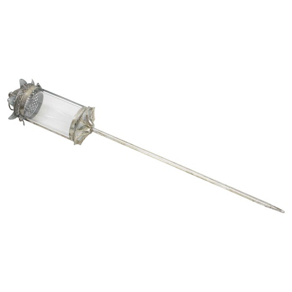 Gartendekoration Fackel mit Glaszylinder und Erdspieß