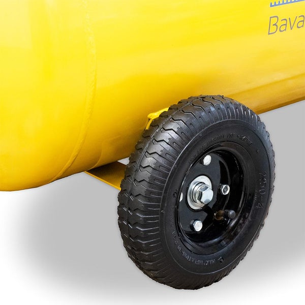 Rad eines gelben Kompressors