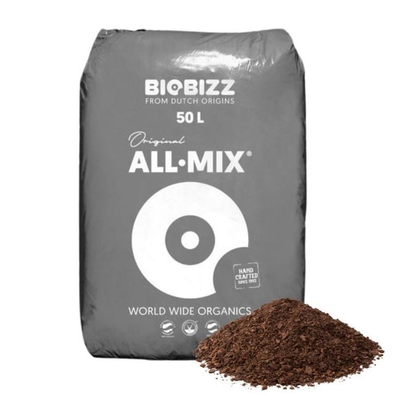 BioBizz All-Mix 20L – Vorgedüngte Erde für optimales Pflanzenwachstum, ideal für langsames Wachstum & stabile Wurzelentwicklung, selbstregulierendes Nährstoffsystem