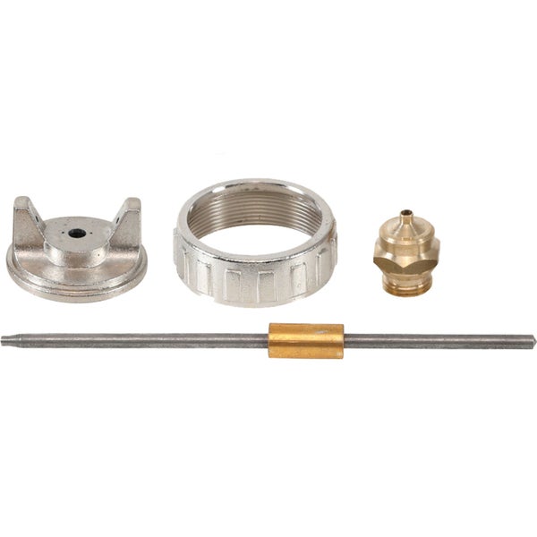 Spritzpistolenteile, bestehend aus Düse, Nadel, Luftkappe und Ring