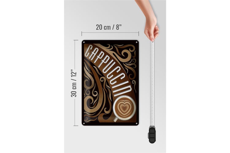 Blechschild Spruch 20x30cm Cappuccino Kaffee