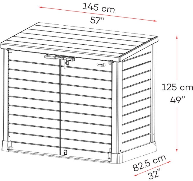 StoreAway Mülltonnenbox Gartenhaus 1200 L