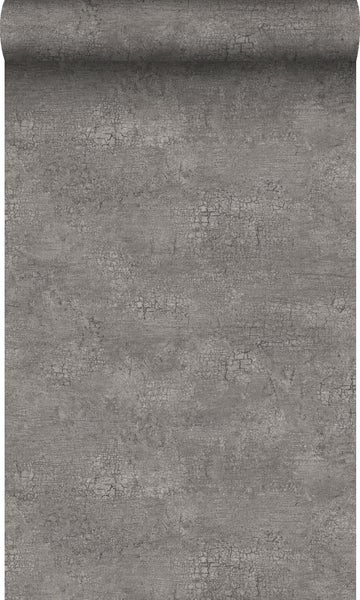 Origin Wallcoverings Tapete Naturstein mit Craquelé-Effekt Taupe - 53 cm x 10,05 m - 347566