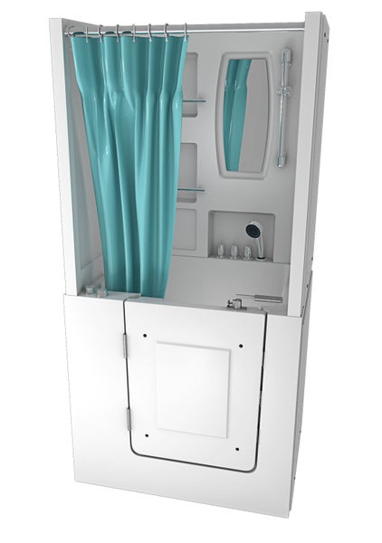 Seniorendusche Wanne Whirlpool S02D-WP-TH-B-L 100x78x205cm