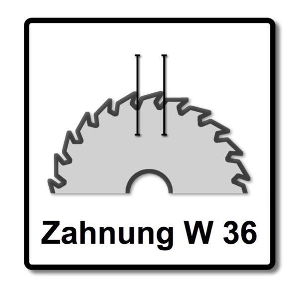 Zahnung W 36 Sägeblatt Symbol