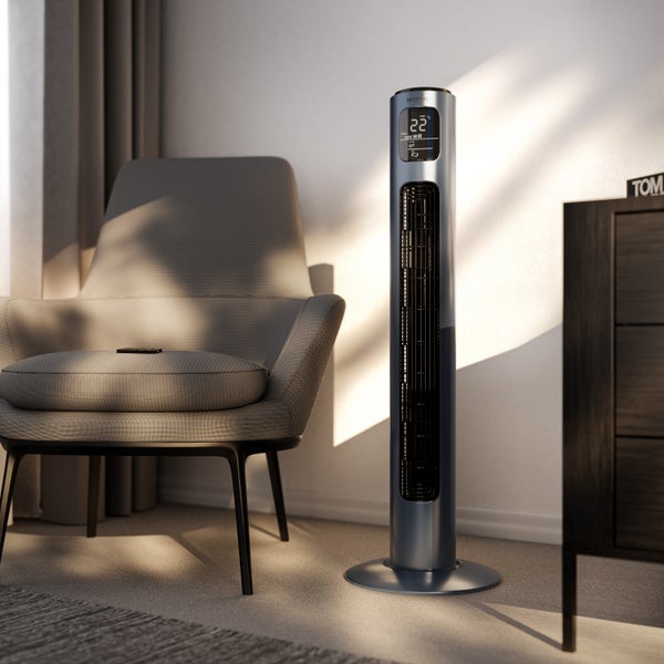 Brandson Turmventilator, 60° oszillierend, Standventilator, GS, mobiler Lüfter, Säulenventilator inkl. Fernbedienung, 96 cm, Ventilator