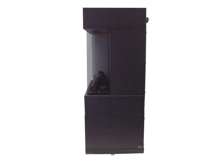 Elektrokamin mit simuliertem Flammeneffekt und Holzscheit-Dekoration