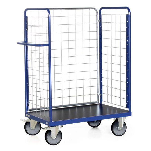 Rollwagen mit Gitterwänden für den Transport von Waren