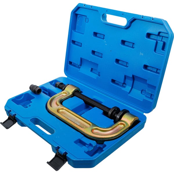 Blauer Werkzeugkoffer aus Kunststoff mit Tragegriff