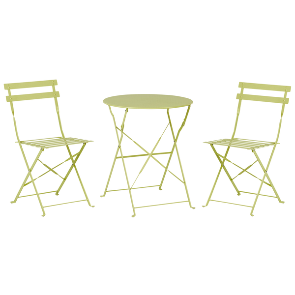 Bistro Set klappbar FIORI Metall Limettengrün