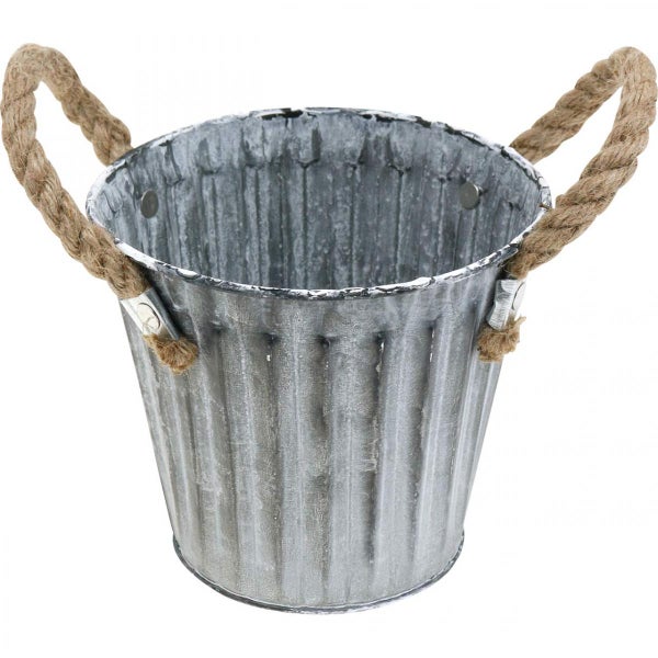 Zinkeimer mit Seilgriffen