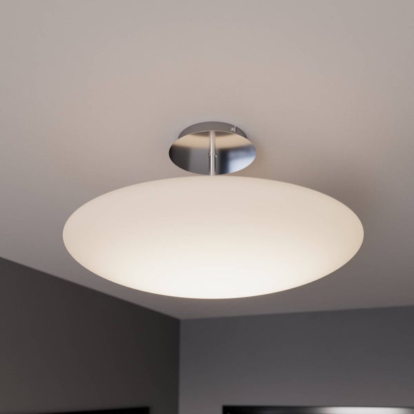 Lindby LED Deckenleuchte Gunda dimmbar (Modern) in Weiß aus Glas (1 flammig, ) - Lampe Deckenlampe Wohnzimmerleuchte