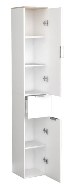 Holz Badmöbel Badschrank Hochschrank Donali