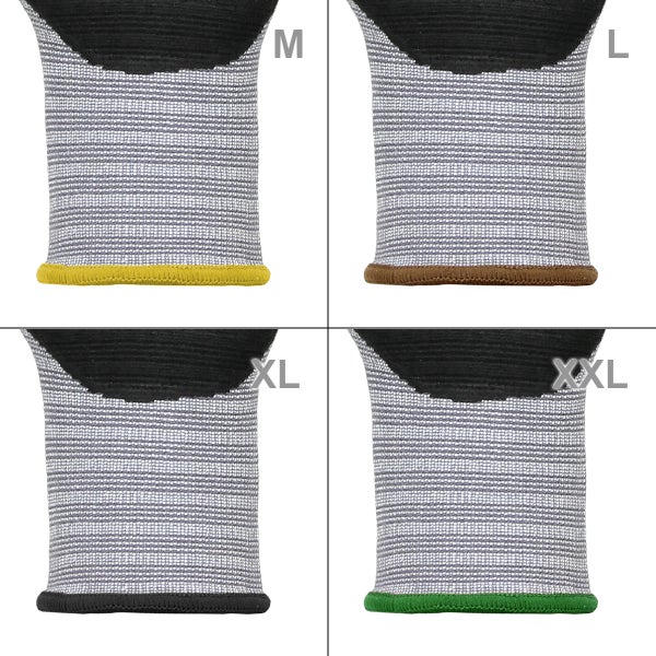 ECD Germany 72 Paar Galilee Arbeitshandschuhe Größe 8-M, Grau-Schwarz, Mikro-Nitrilschaum-Beschichtung, atmungsaktiv, Herren Schutzhandschuhe Montagehandschuhe Mechanikerhandschuhe Gartenhandschuhe