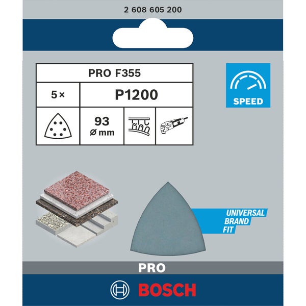 Bosch PRO F355 Schleifblatt 93 mm 1200 - 2608605200