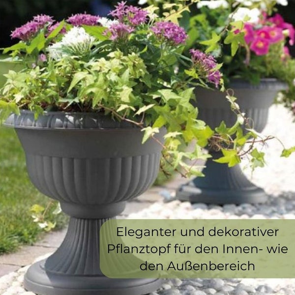 Blumentopf mit Ständer Grau